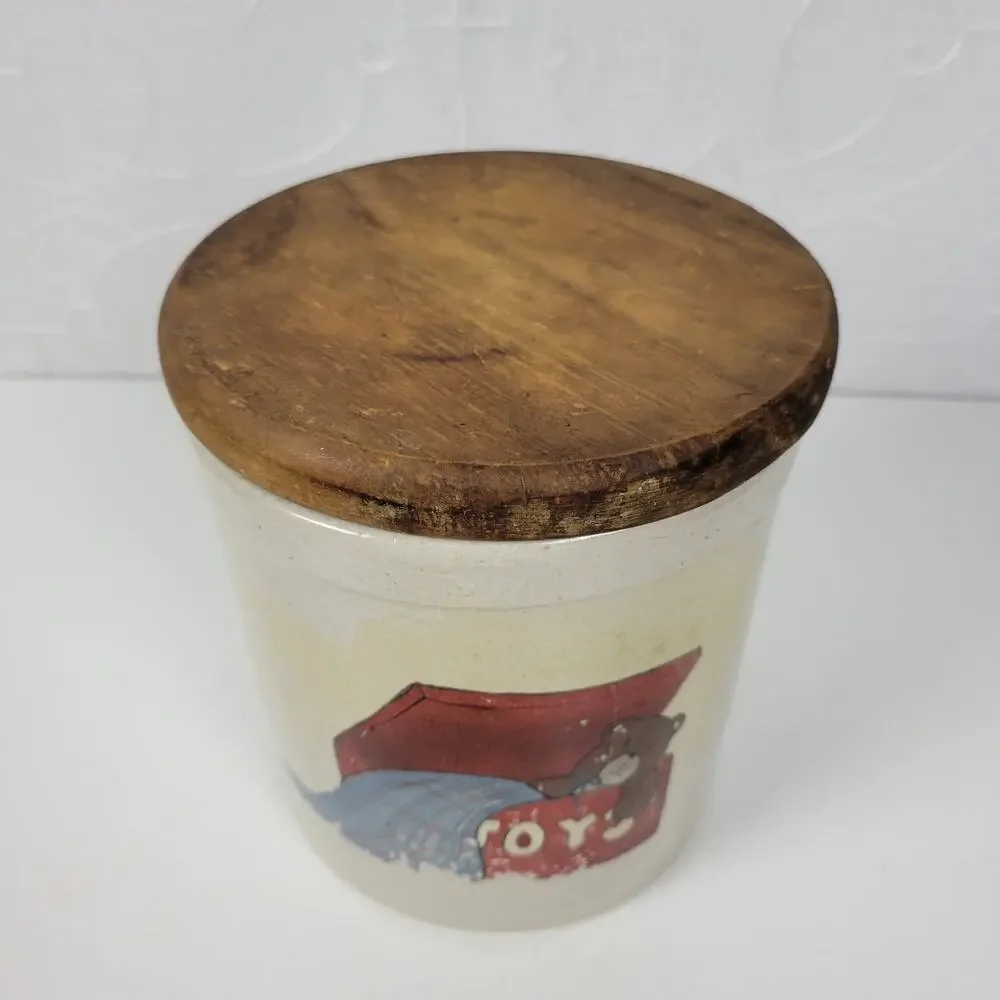 Vintage Roseville Stoneware Robinson Ransbottom High Jar White Crock 2qt #20 USA